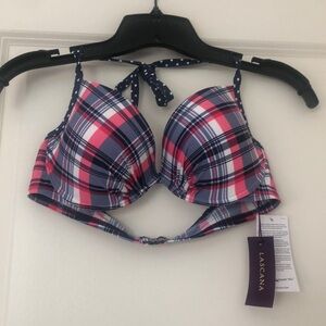 Brand new bikini top and bottom. Padded 36c top and side tie sz 10 bottoms.